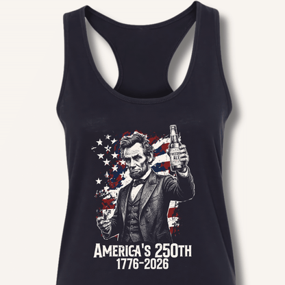 Lincoln's 250th Toast Racerback Tank - Sip & Shirt