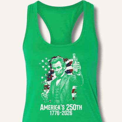 Lincoln's 250th Toast Racerback Tank - Sip & Shirt