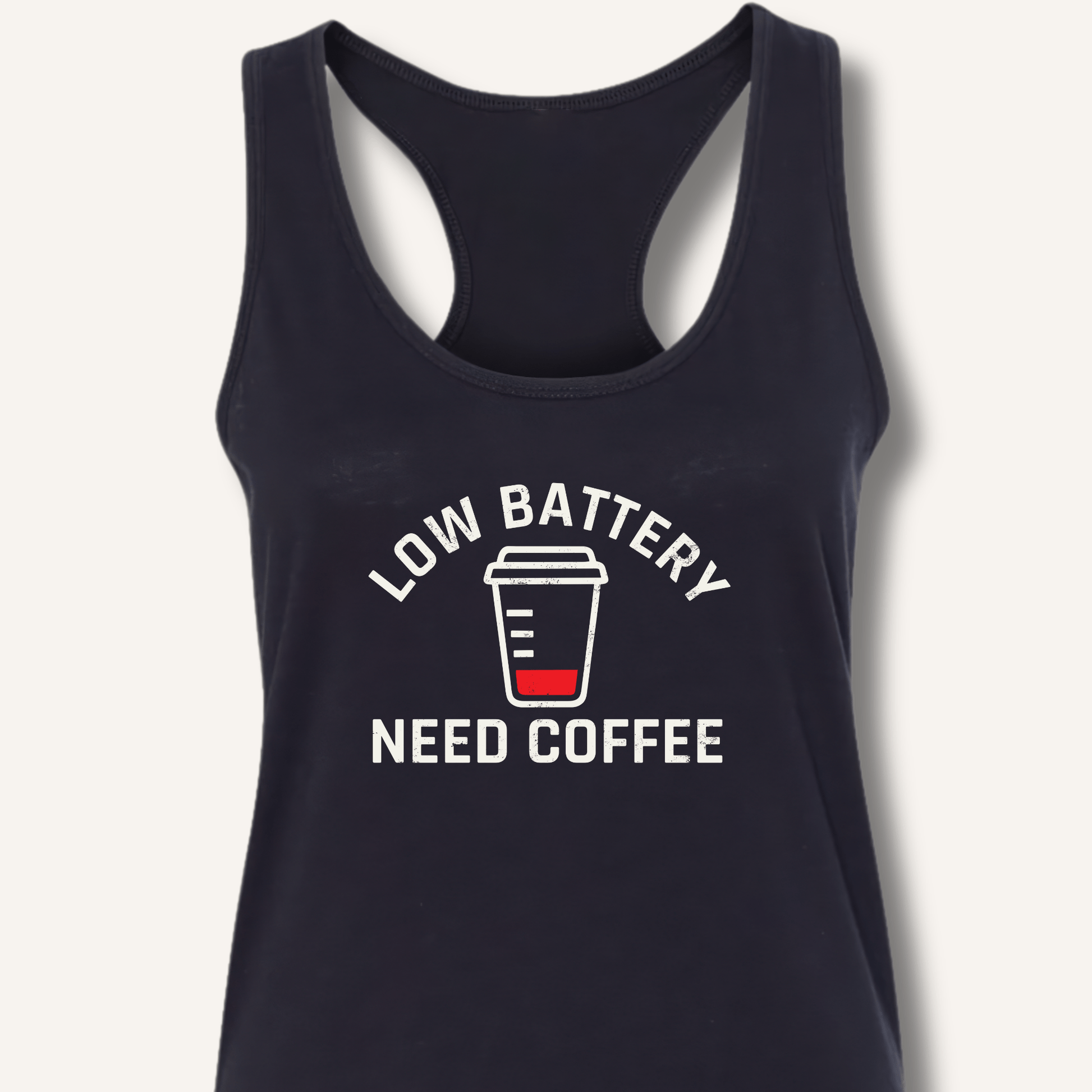 Low Battery Racerback Tank - Sip & Shirt
