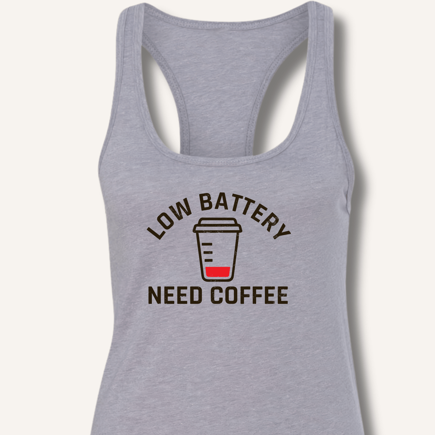 Low Battery Racerback Tank - Sip & Shirt