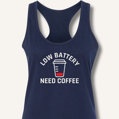 Low Battery Racerback Tank - Sip & Shirt