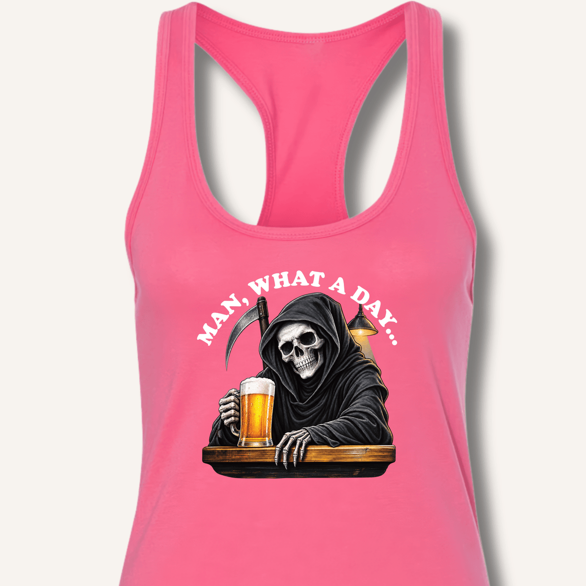 Man, What A Day Racerback Tank - Sip & Shirt