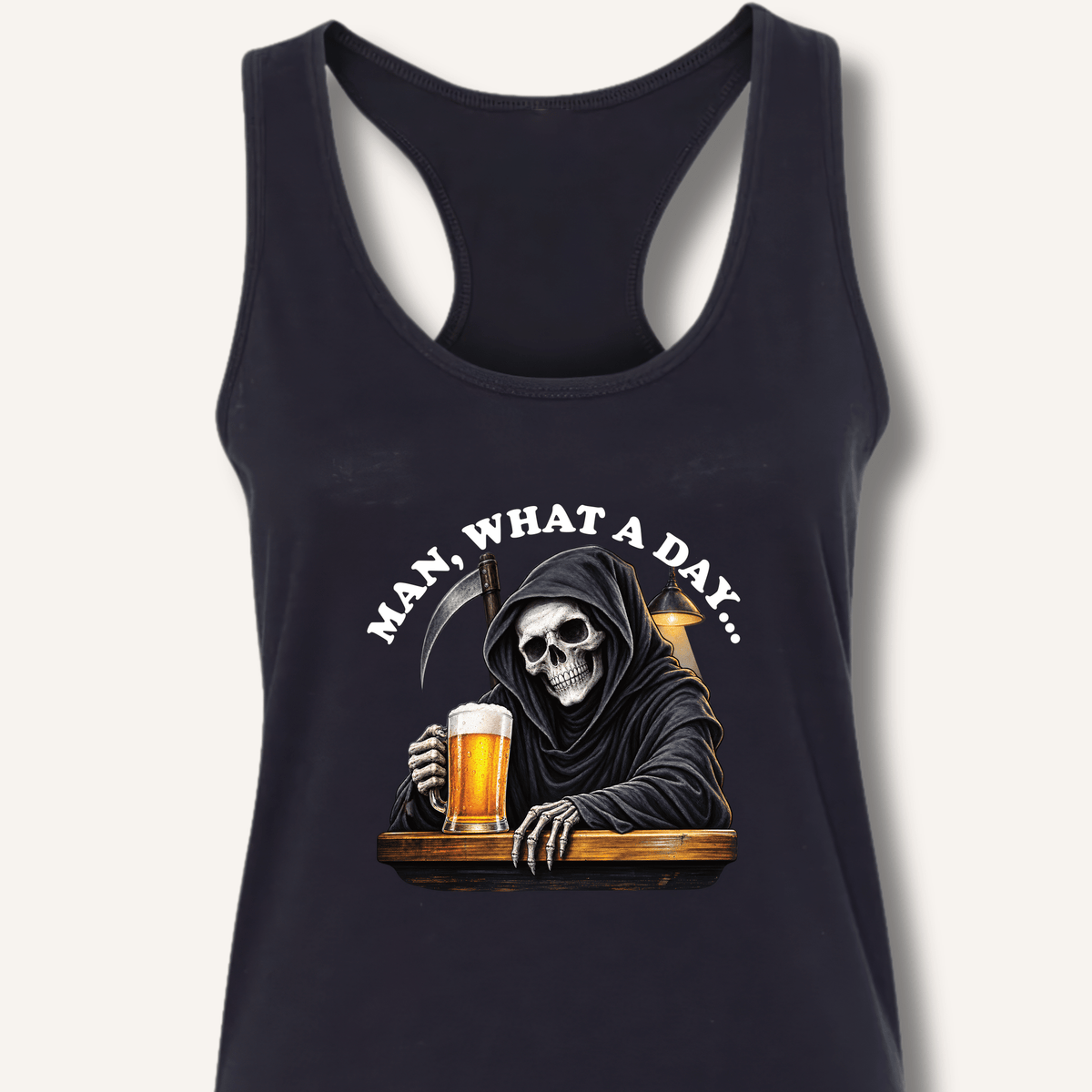 Man, What A Day Racerback Tank - Sip & Shirt