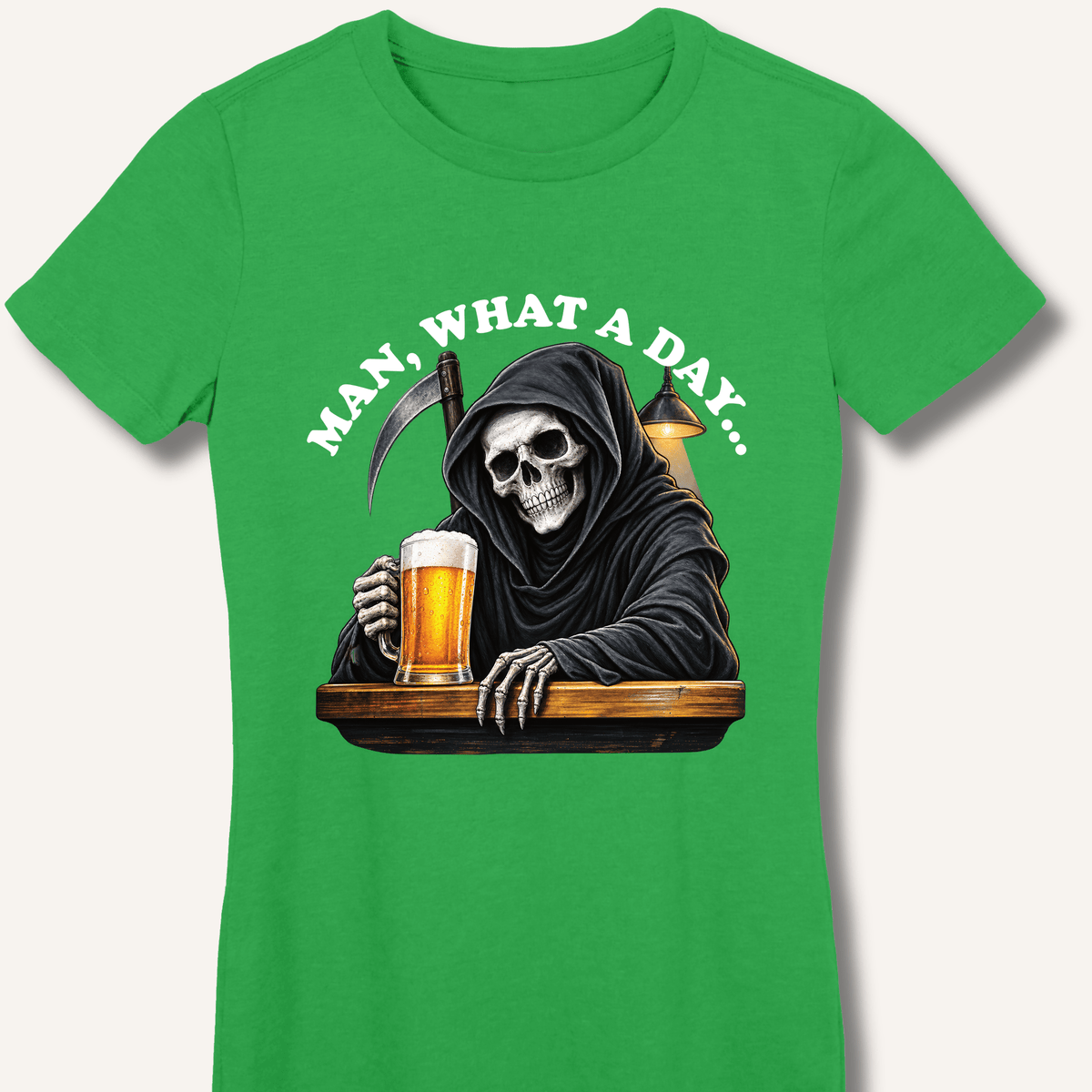 Man, What A Day Women's Fitted T-Shirt - Sip & Shirt