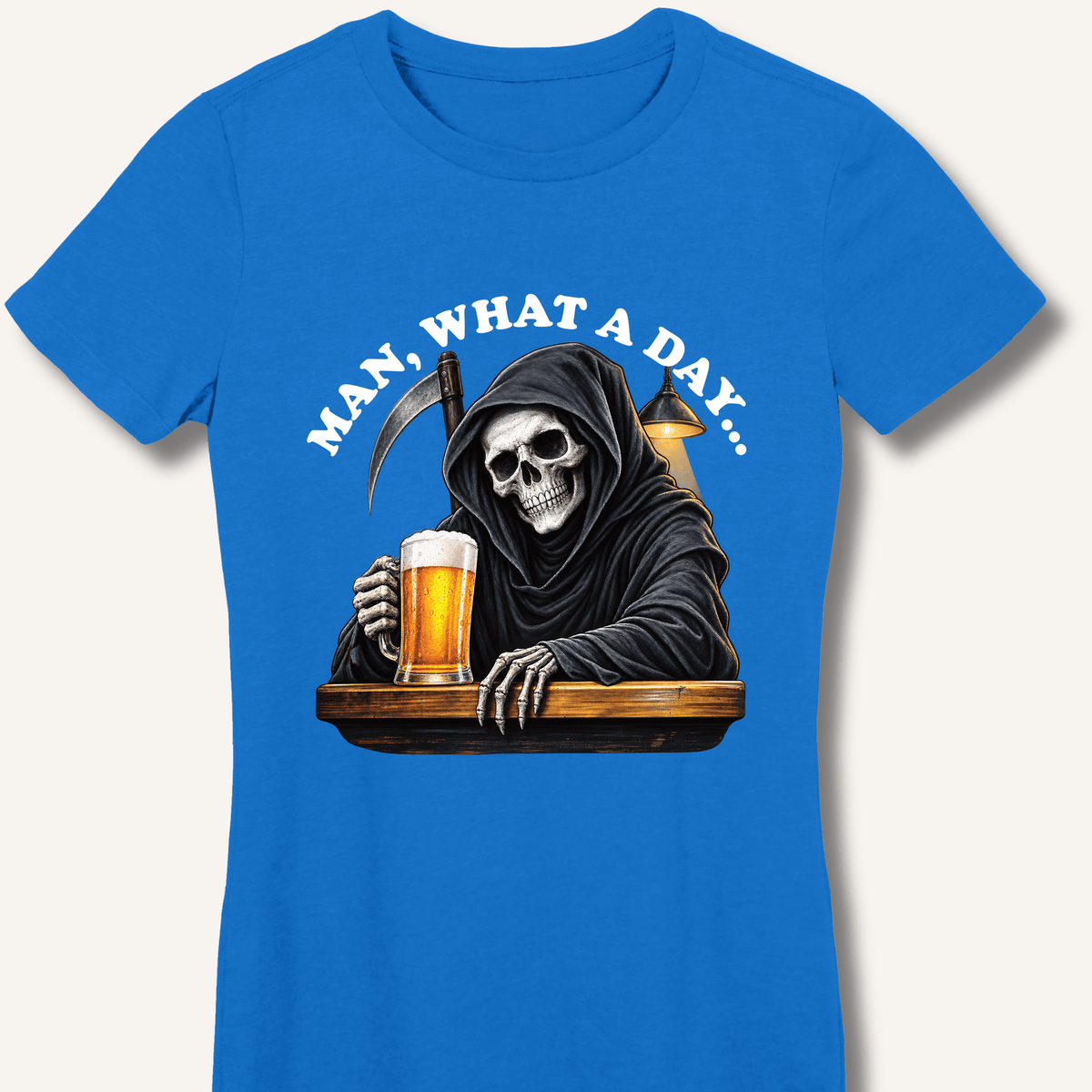 Man, What A Day Women's Fitted T-Shirt - Sip & Shirt