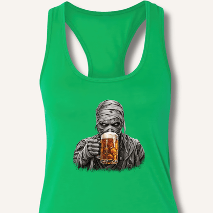 Mummy Drinking Beer Racerback Tank - Sip & Shirt
