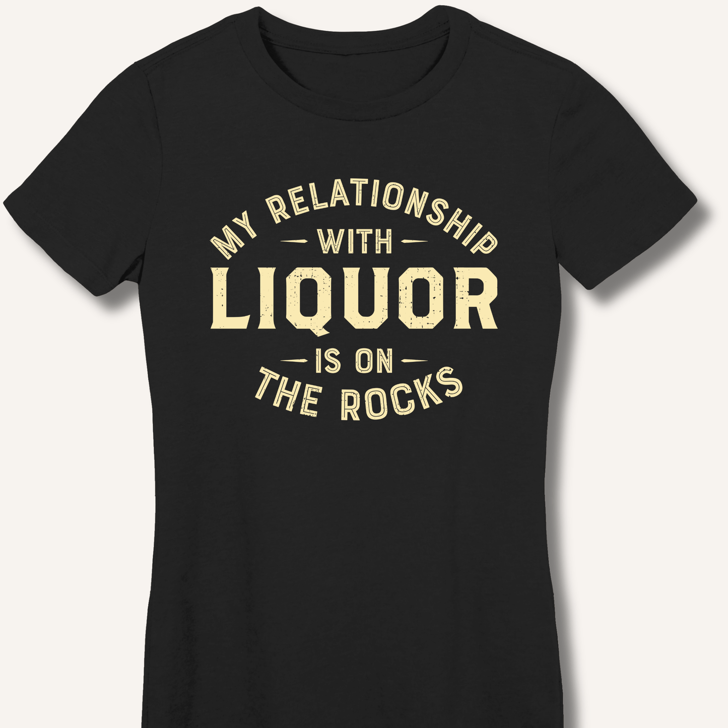 My Relationship With Liquor Fitted T-Shirt - Sip & Shirt