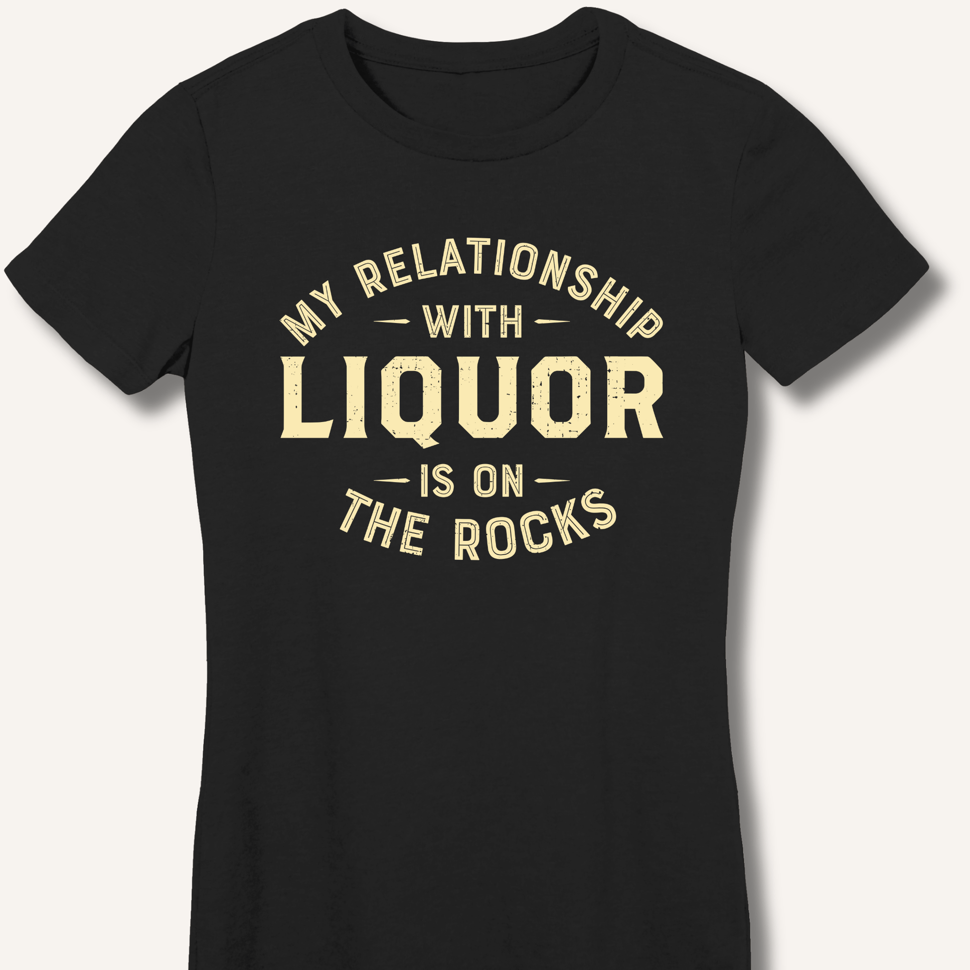 My Relationship With Liquor Fitted T-Shirt - Sip & Shirt