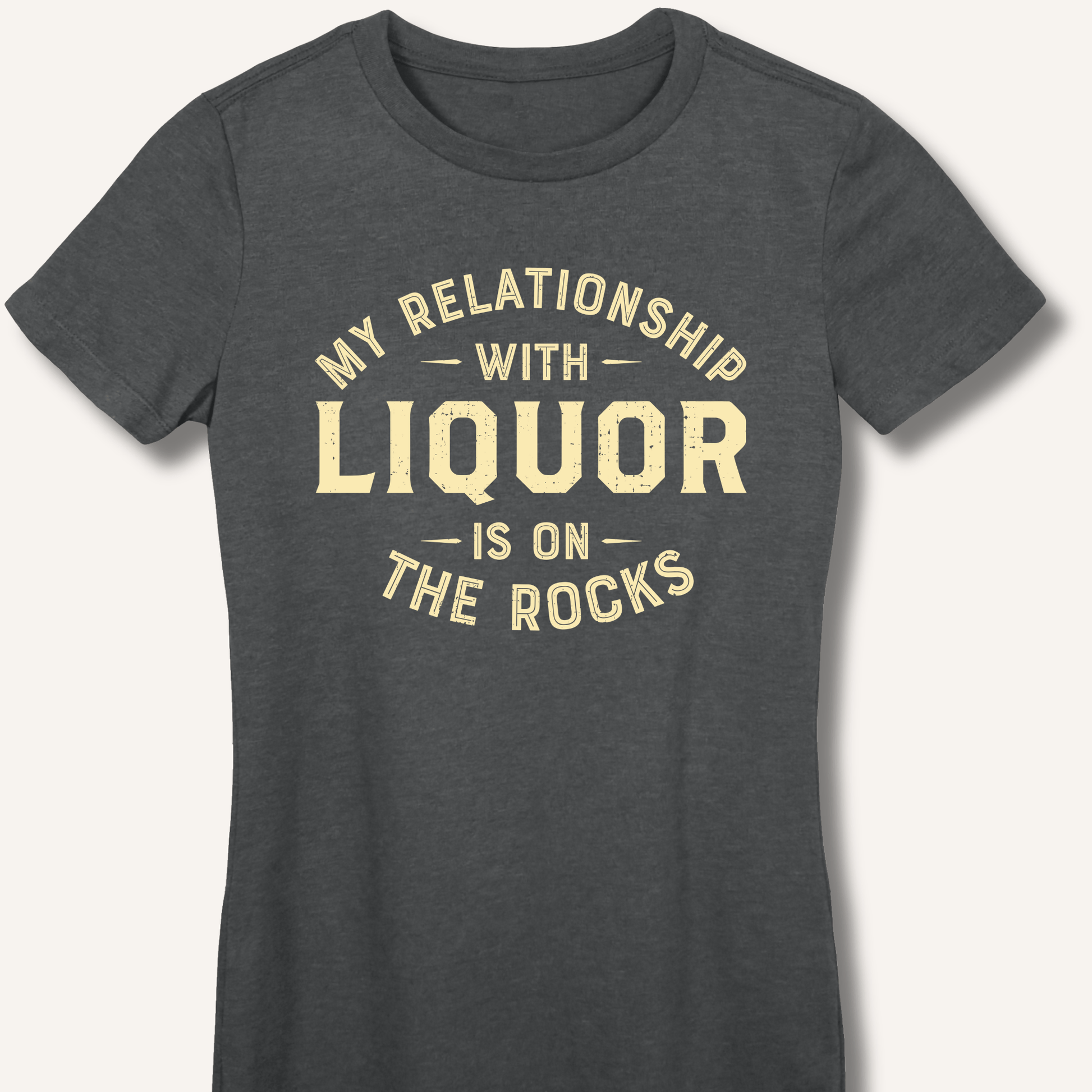 My Relationship With Liquor Fitted T-Shirt - Sip & Shirt