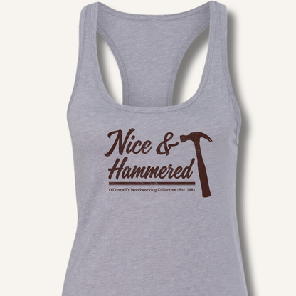 Nice & Hammered Racerback Tank - Sip & Shirt