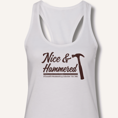 Nice & Hammered Racerback Tank - Sip & Shirt