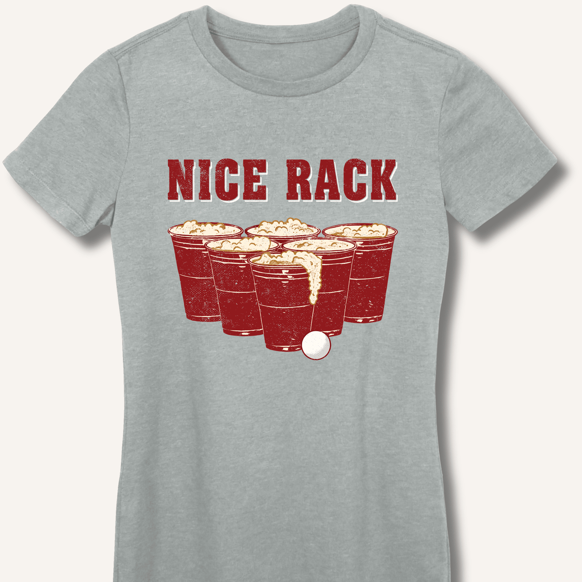 Nice Rack Women's Fitted T-Shirt - Sip & Shirt