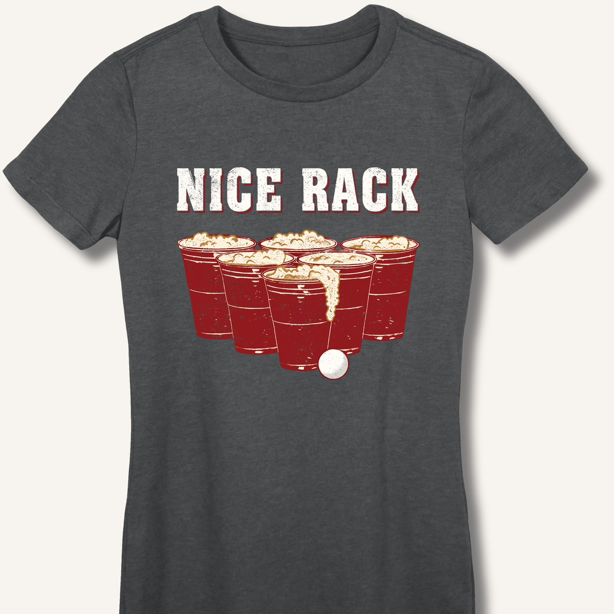 Nice Rack Women's Fitted T-Shirt - Sip & Shirt