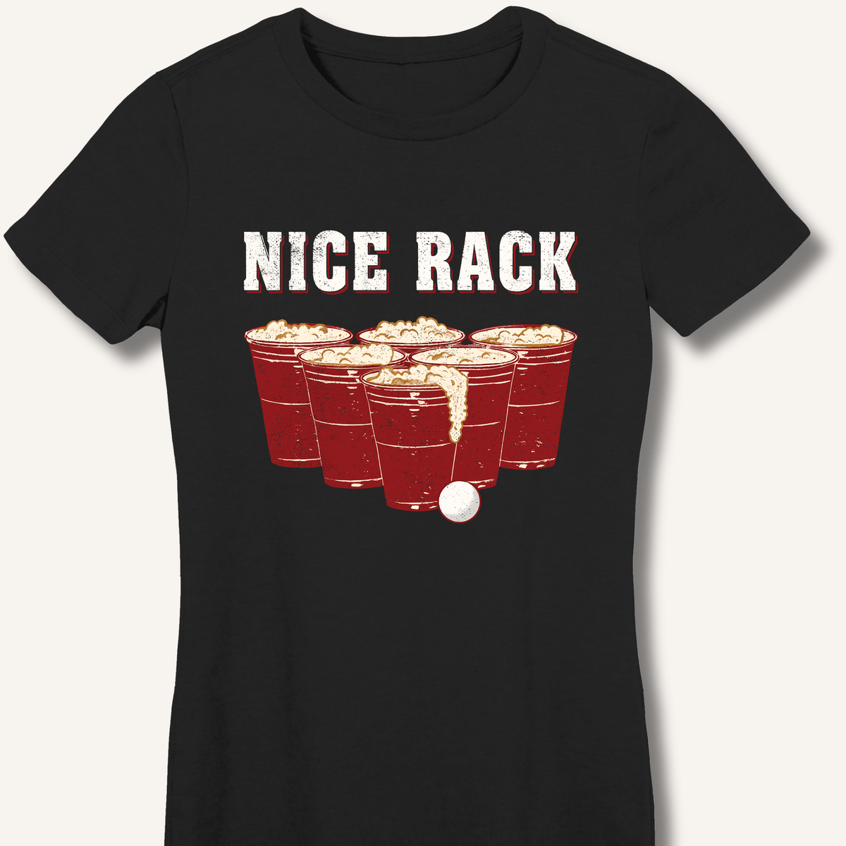 Nice Rack Women's Fitted T-Shirt - Sip & Shirt