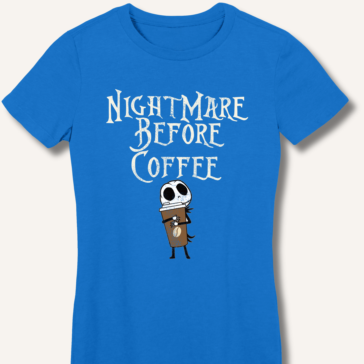 Nightmare Before Coffee Fitted T-Shirt - Sip & Shirt