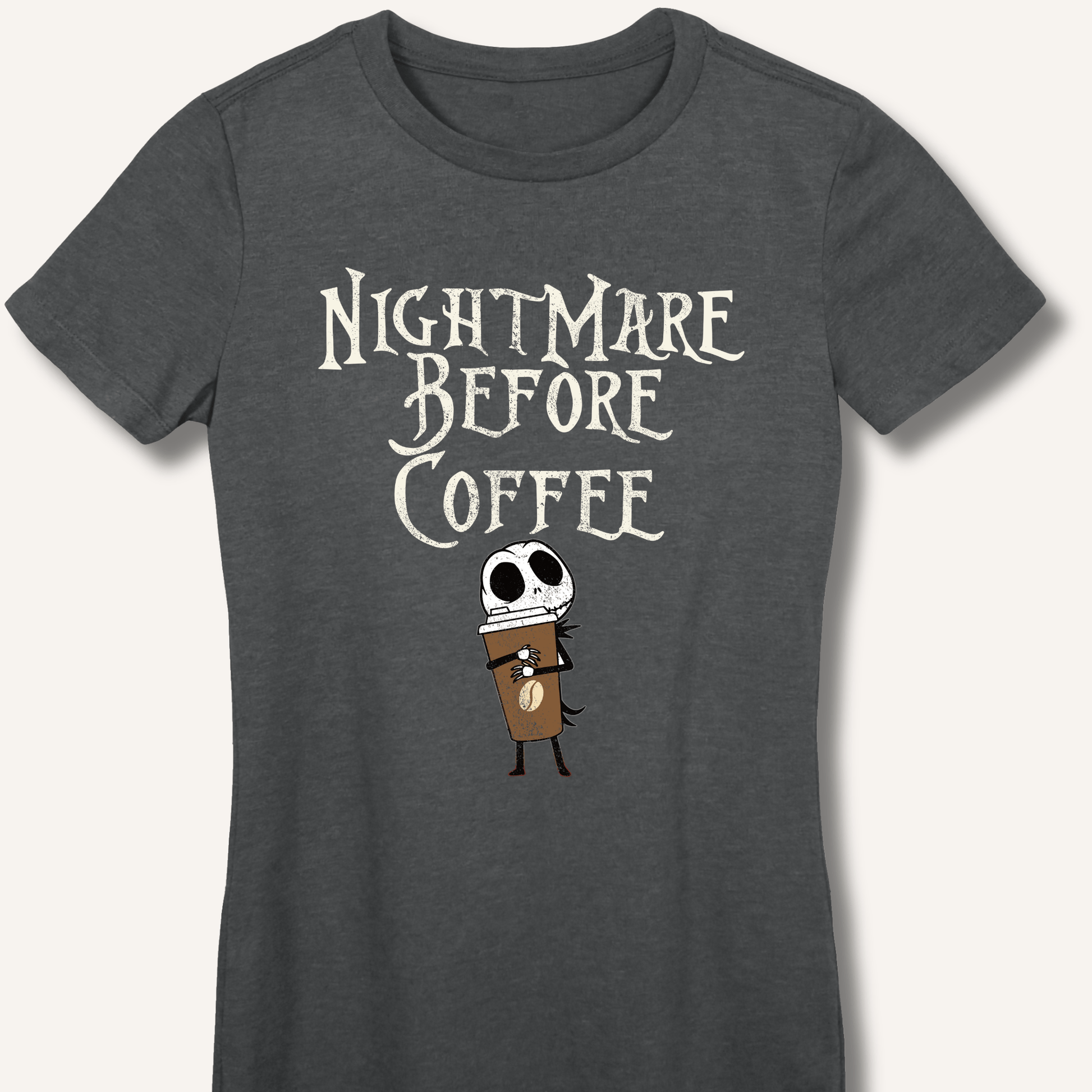 Nightmare Before Coffee Fitted T-Shirt - Sip & Shirt