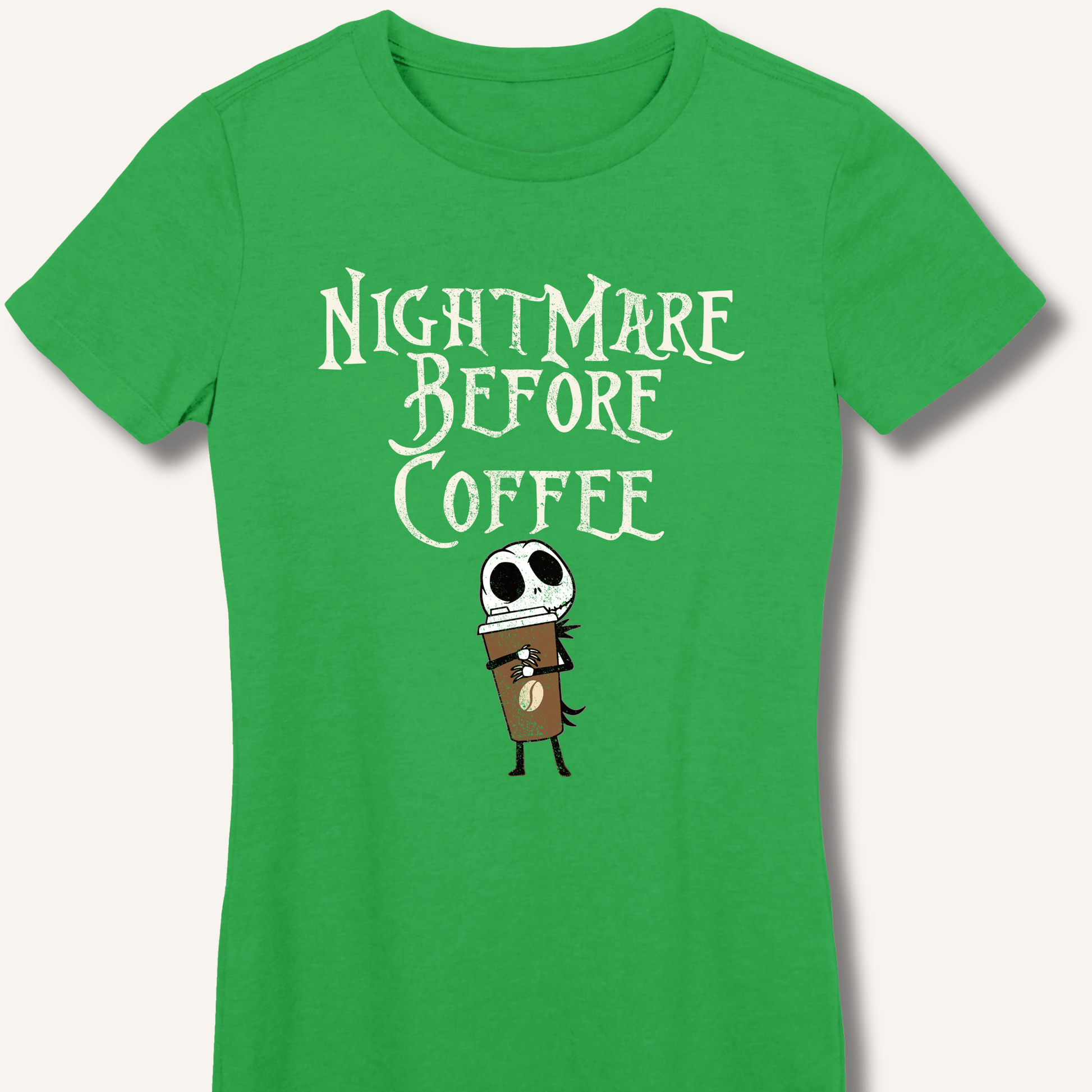Nightmare Before Coffee Fitted T-Shirt - Sip & Shirt