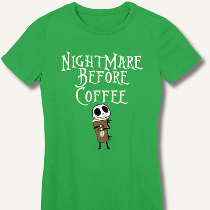 Nightmare Before Coffee Fitted T-Shirt - Sip & Shirt