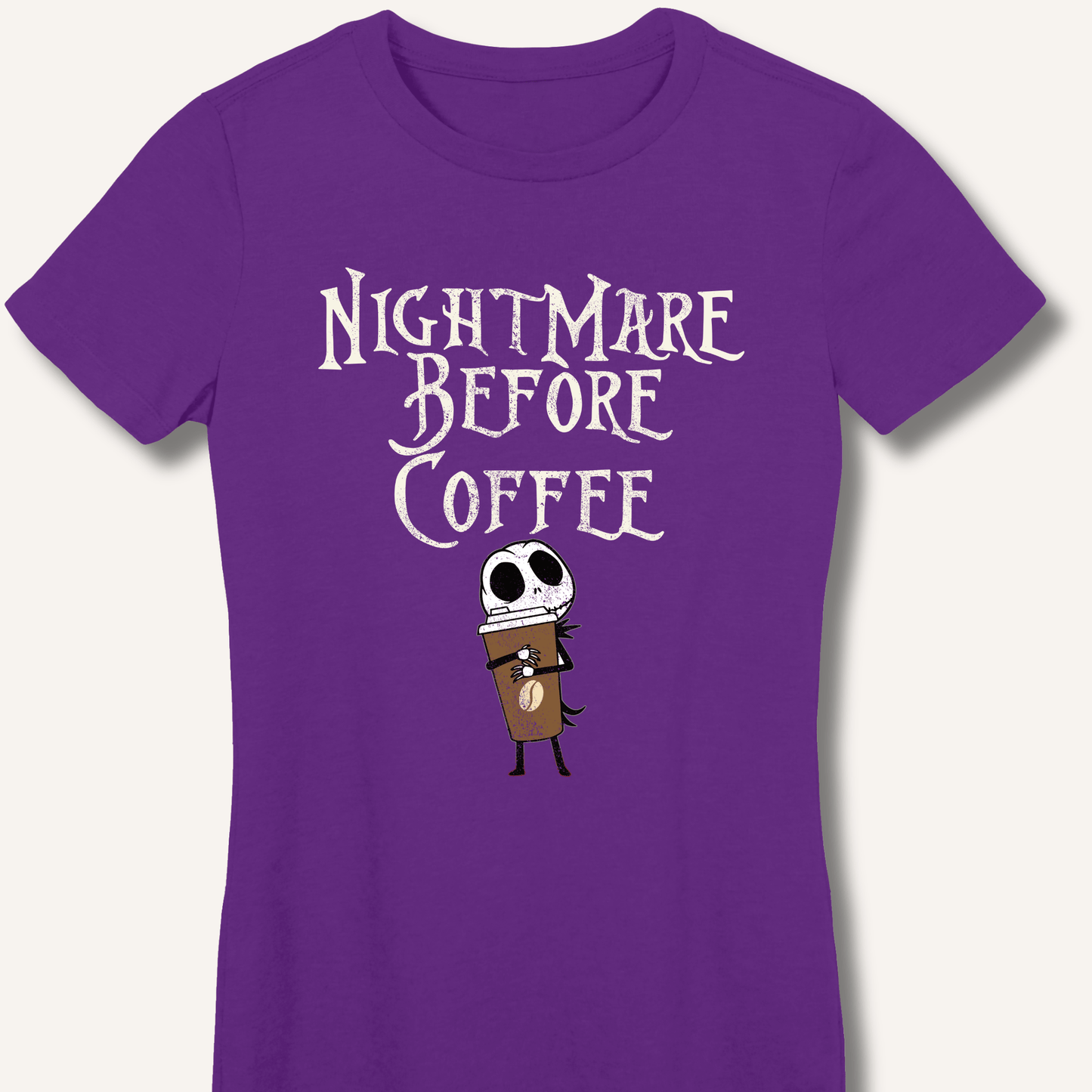 Nightmare Before Coffee Fitted T-Shirt - Sip & Shirt