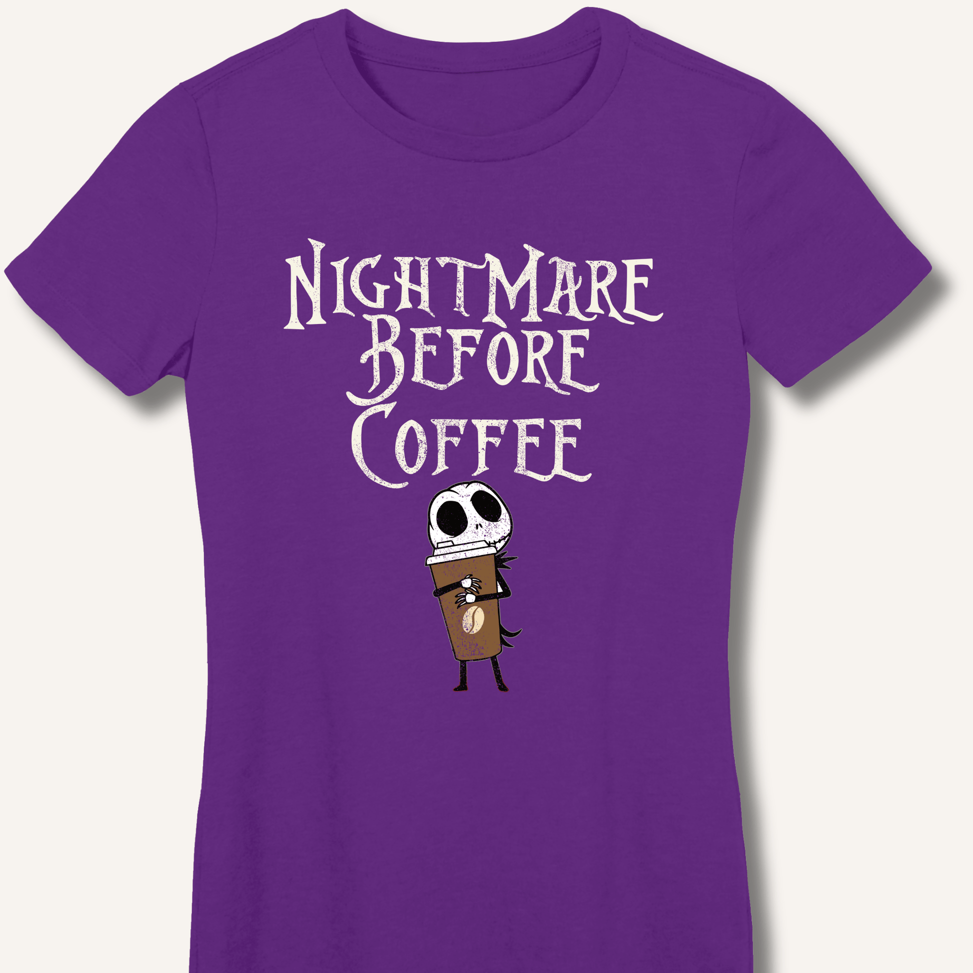 Nightmare Before Coffee Fitted T-Shirt - Sip & Shirt