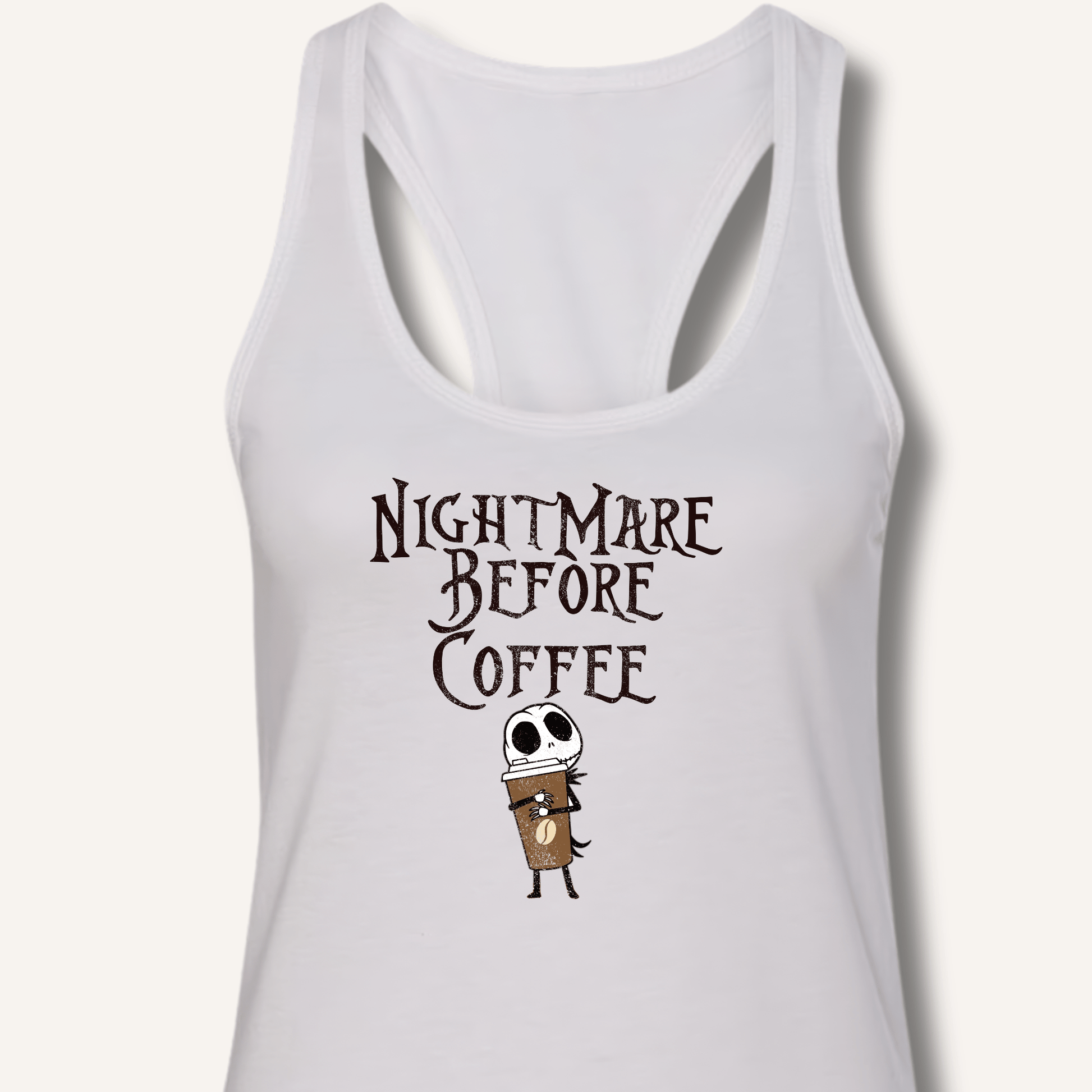 Nightmare Before Coffee Racerback Tank - Sip & Shirt