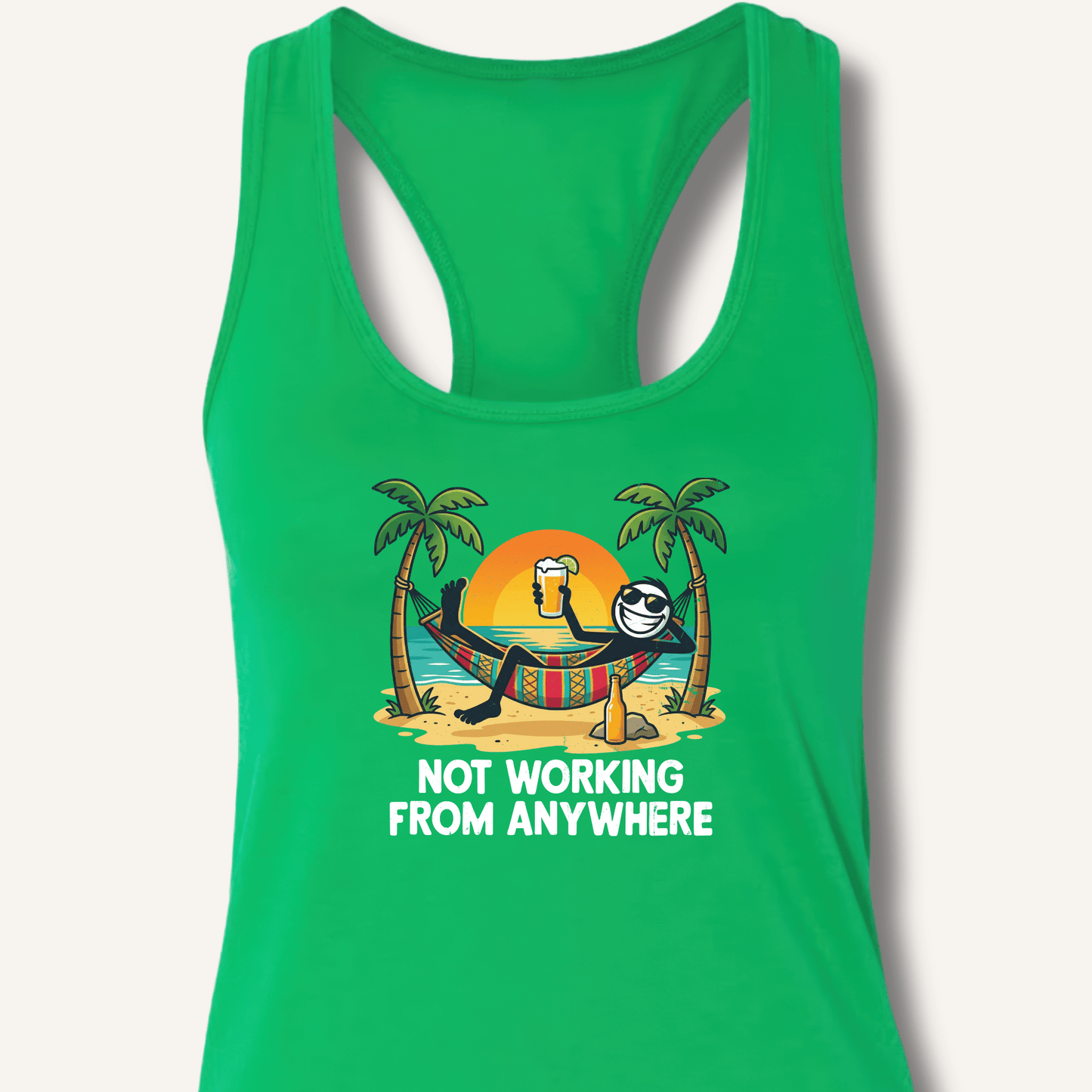 Not Working From Anywhere Racerback Tank - Sip & Shirt