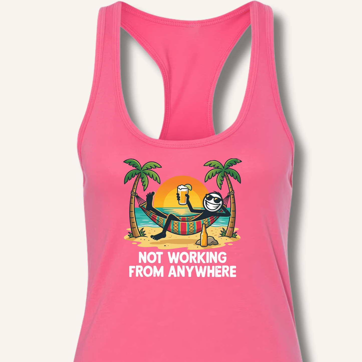 Not Working From Anywhere Racerback Tank - Sip & Shirt