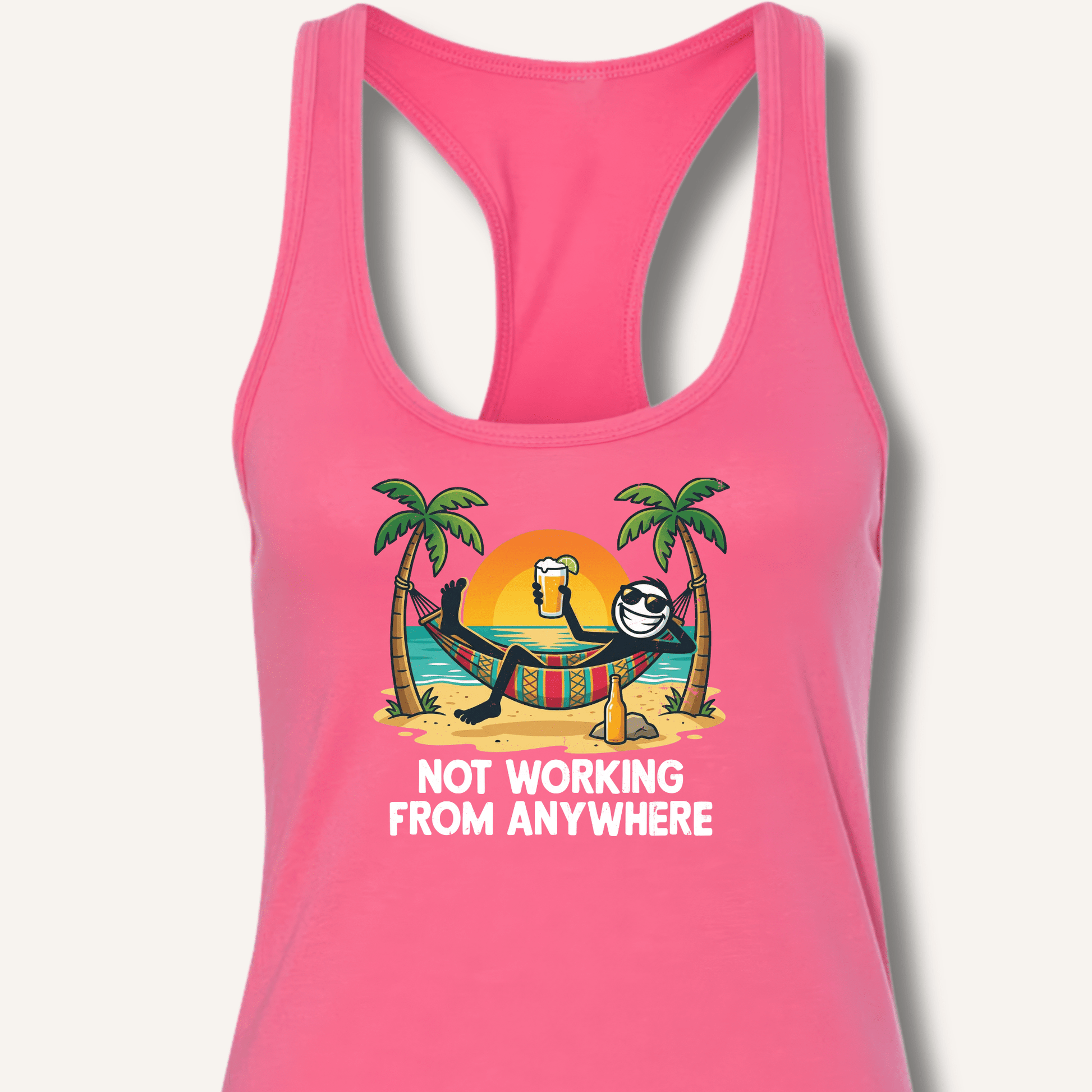 Not Working From Anywhere Racerback Tank - Sip & Shirt
