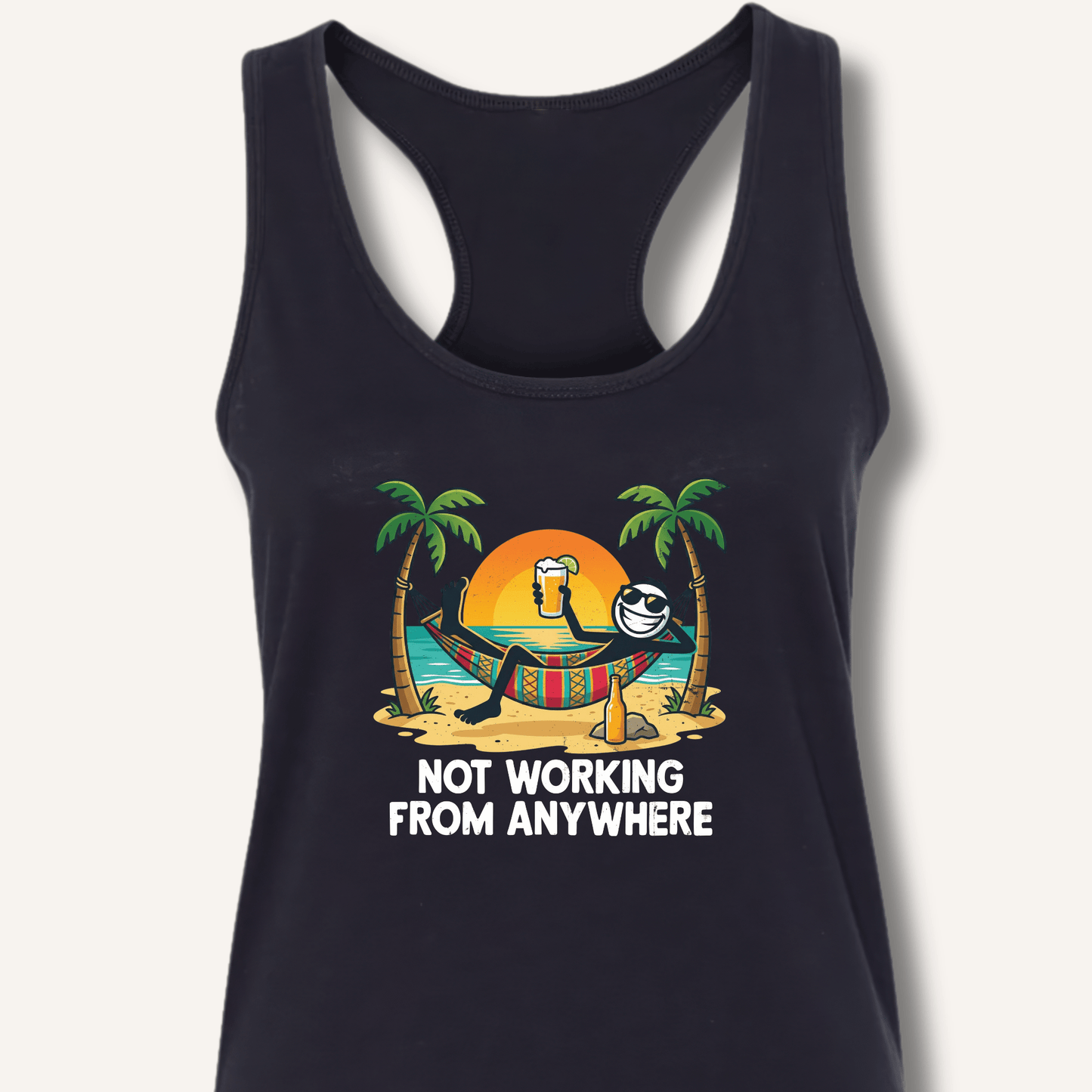 Not Working From Anywhere Racerback Tank - Sip & Shirt