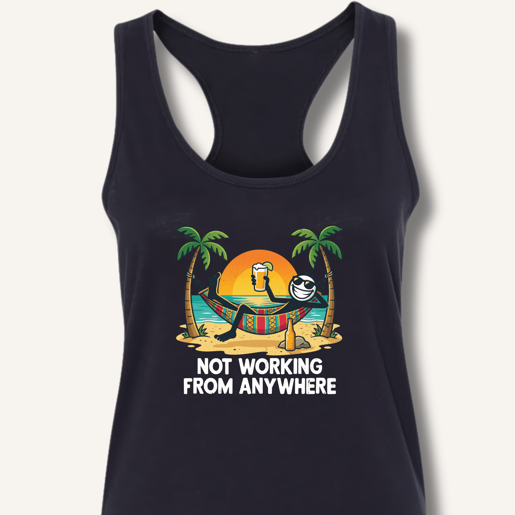 Not Working From Anywhere Racerback Tank - Sip & Shirt