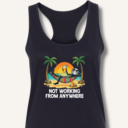 Not Working From Anywhere Racerback Tank - Sip & Shirt