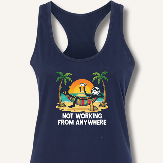 Not Working From Anywhere Racerback Tank - Sip & Shirt