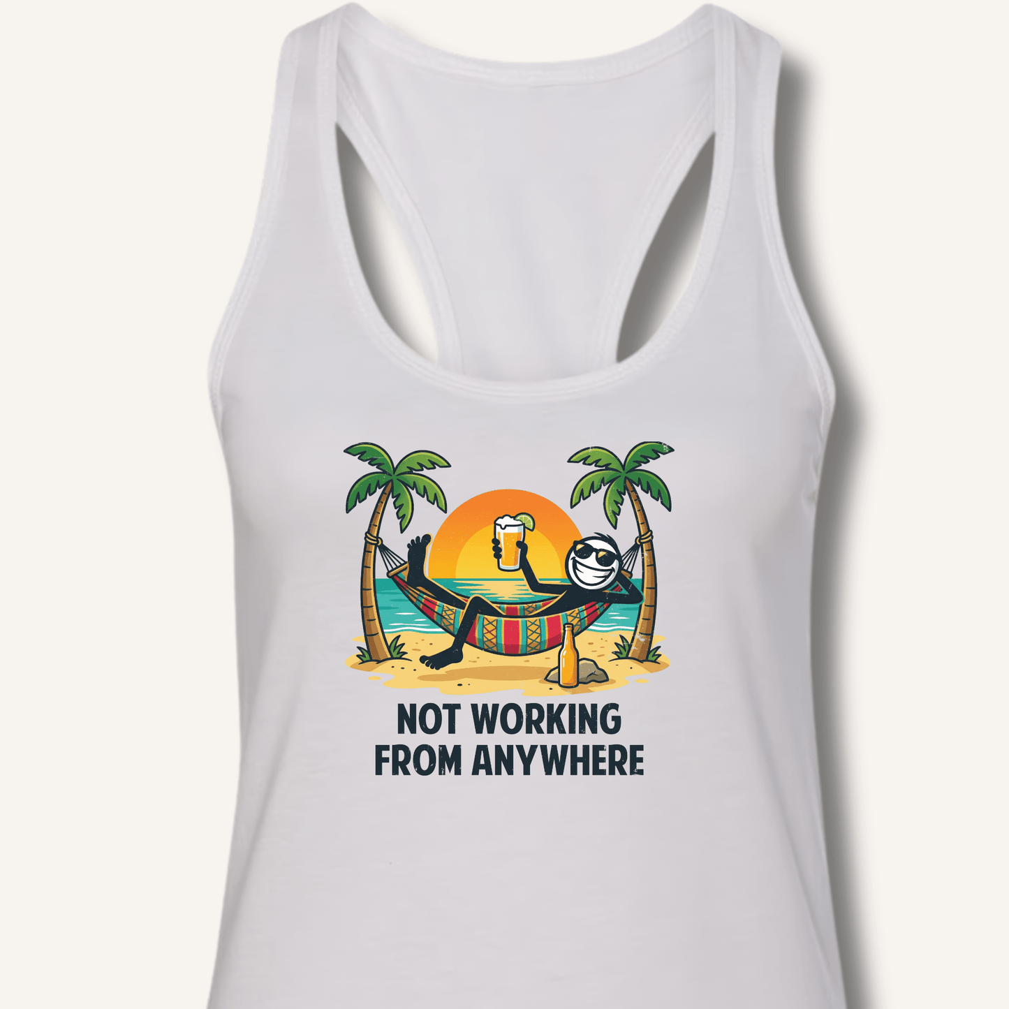 Not Working From Anywhere Racerback Tank - Sip & Shirt