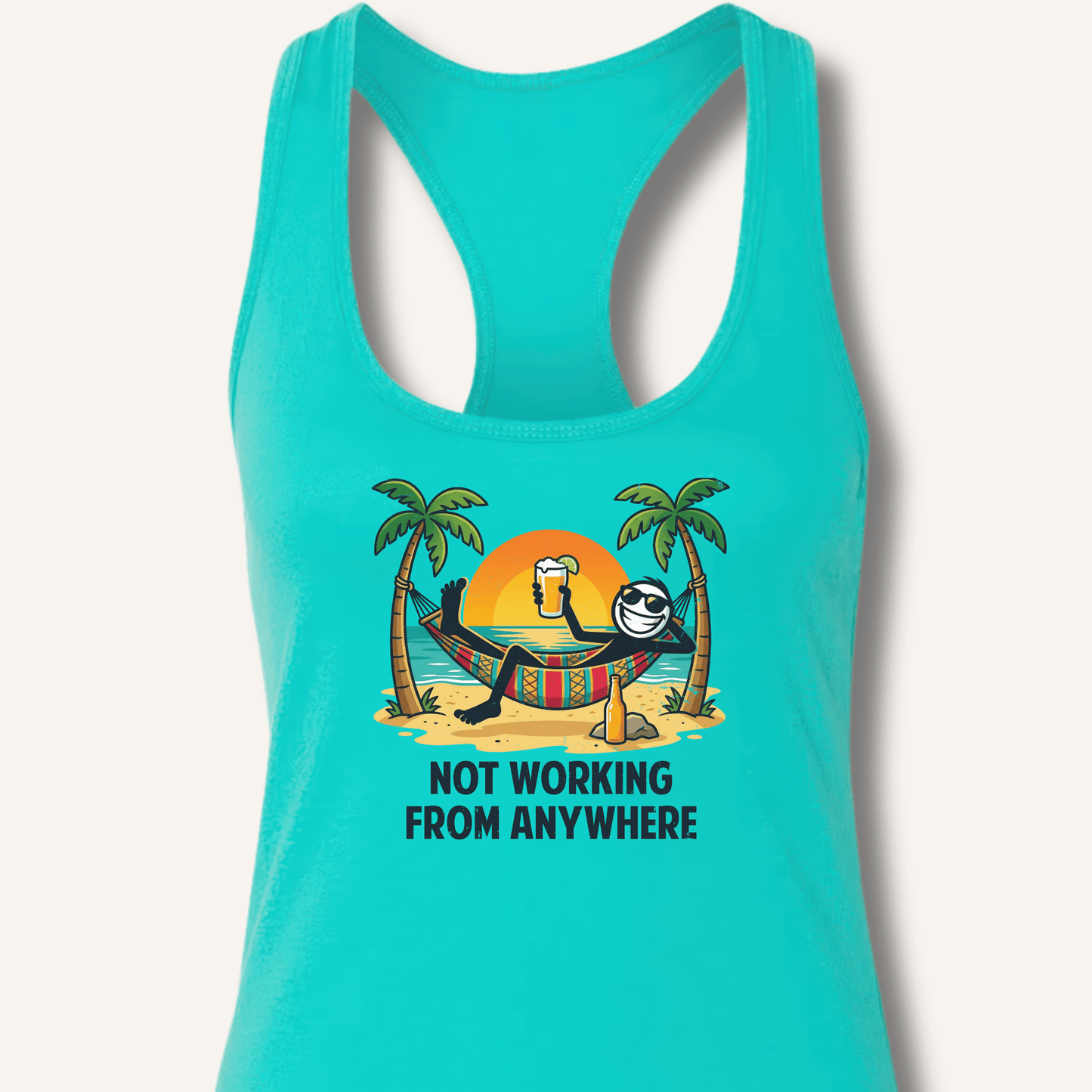 Not Working From Anywhere Racerback Tank - Sip & Shirt
