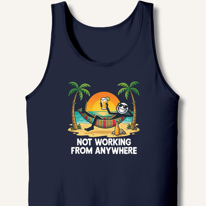 Not Working From Anywhere Tank - Sip & Shirt
