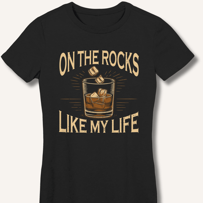 On The Rocks Fitted T-Shirt - Sip & Shirt