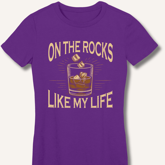 On The Rocks Fitted T-Shirt - Sip & Shirt