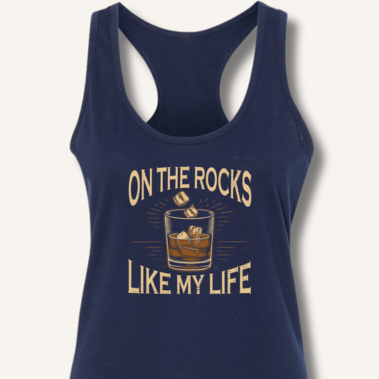 On The Rocks Racerback Tank - Sip & Shirt