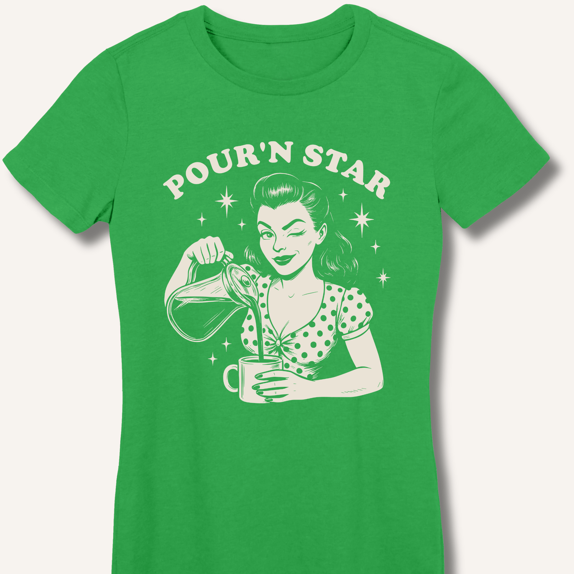 Pour'n Star Fitted T-Shirt - Sip & Shirt