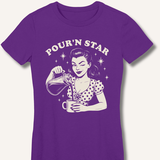 Pour'n Star Fitted T-Shirt - Sip & Shirt