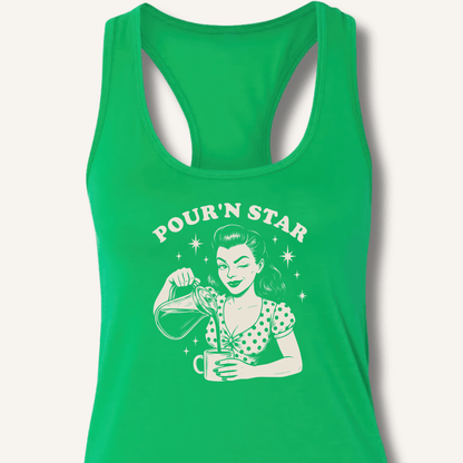 Pour'n Star Racerback Tank - Sip & Shirt