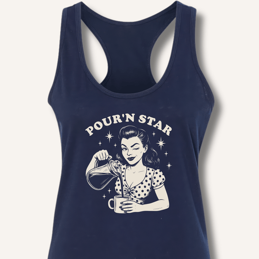 Pour'n Star Racerback Tank - Sip & Shirt