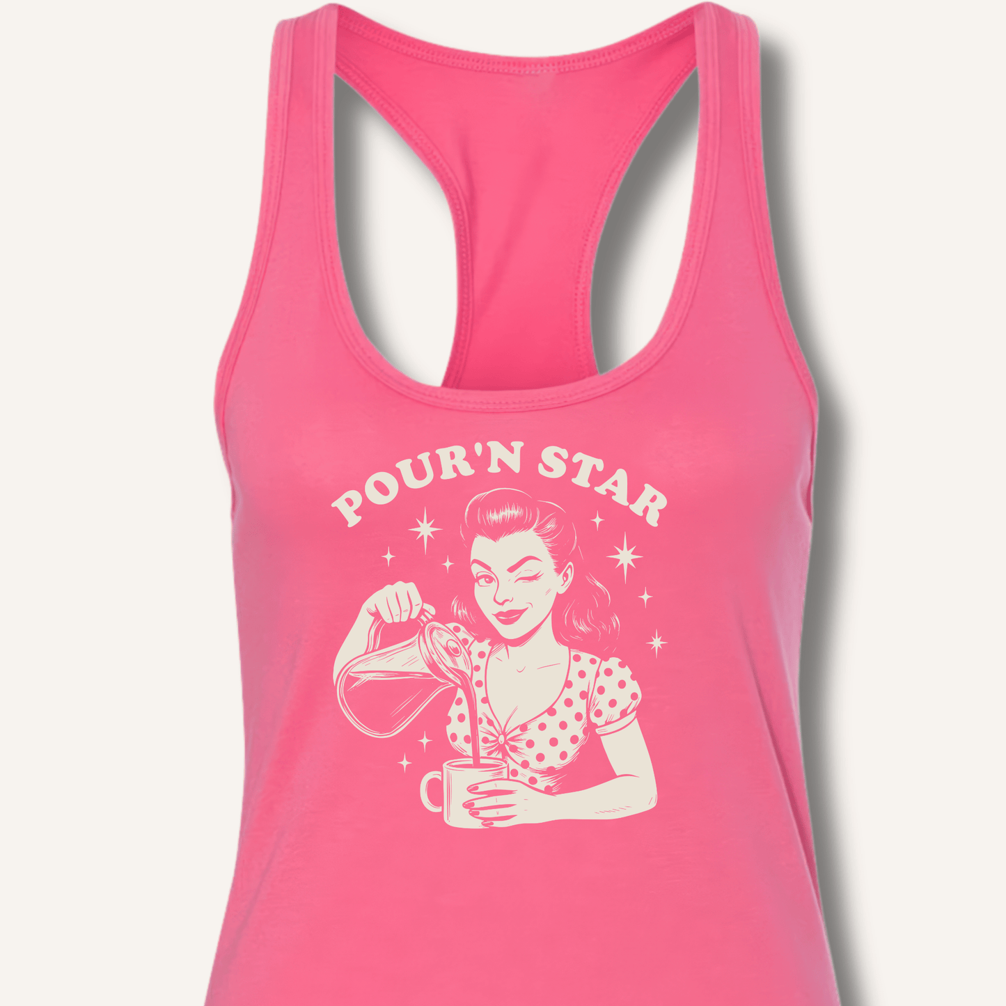 Pour'n Star Racerback Tank - Sip & Shirt