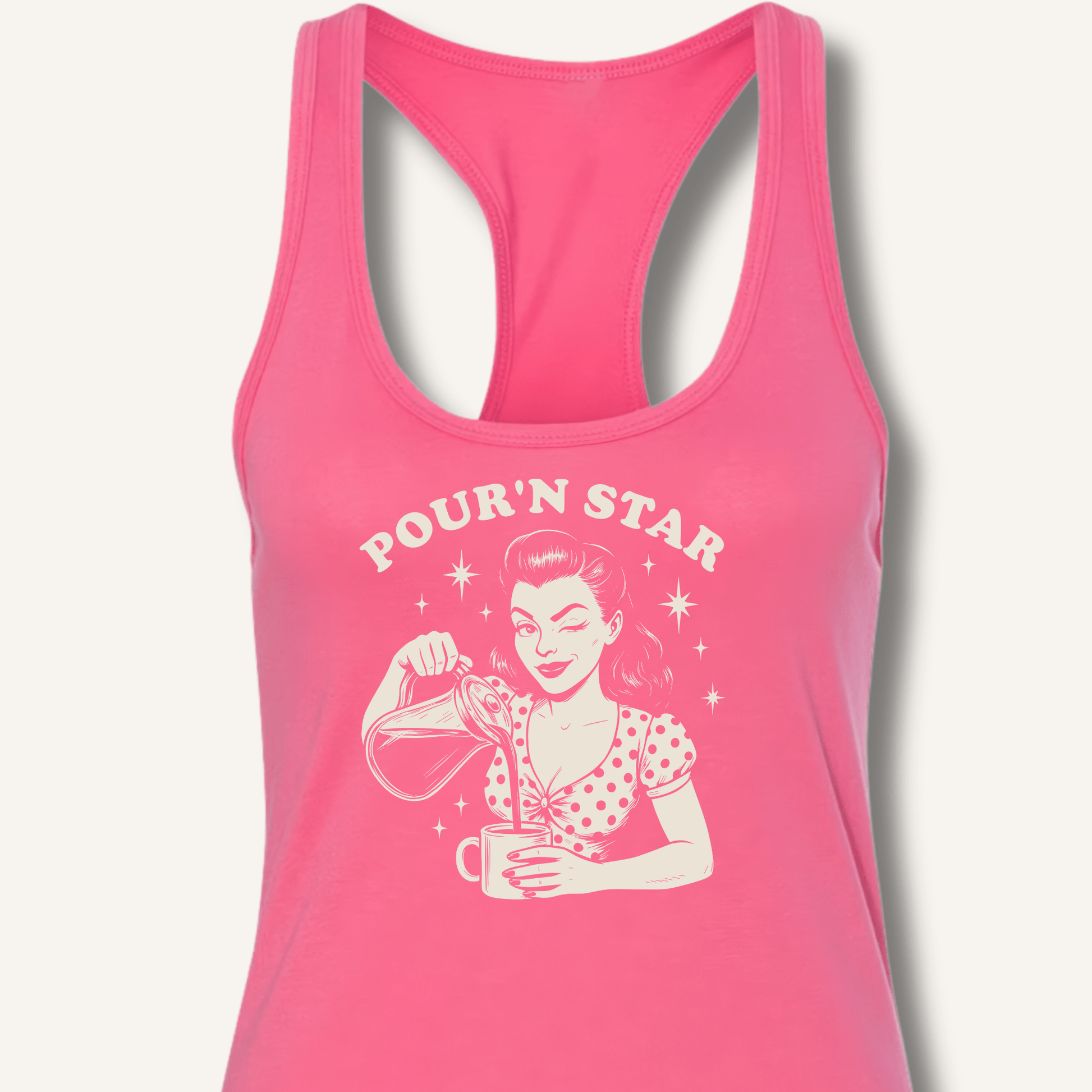 Pour'n Star Racerback Tank - Sip & Shirt
