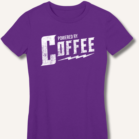Powered By Coffee Fitted T-Shirt - Sip & Shirt