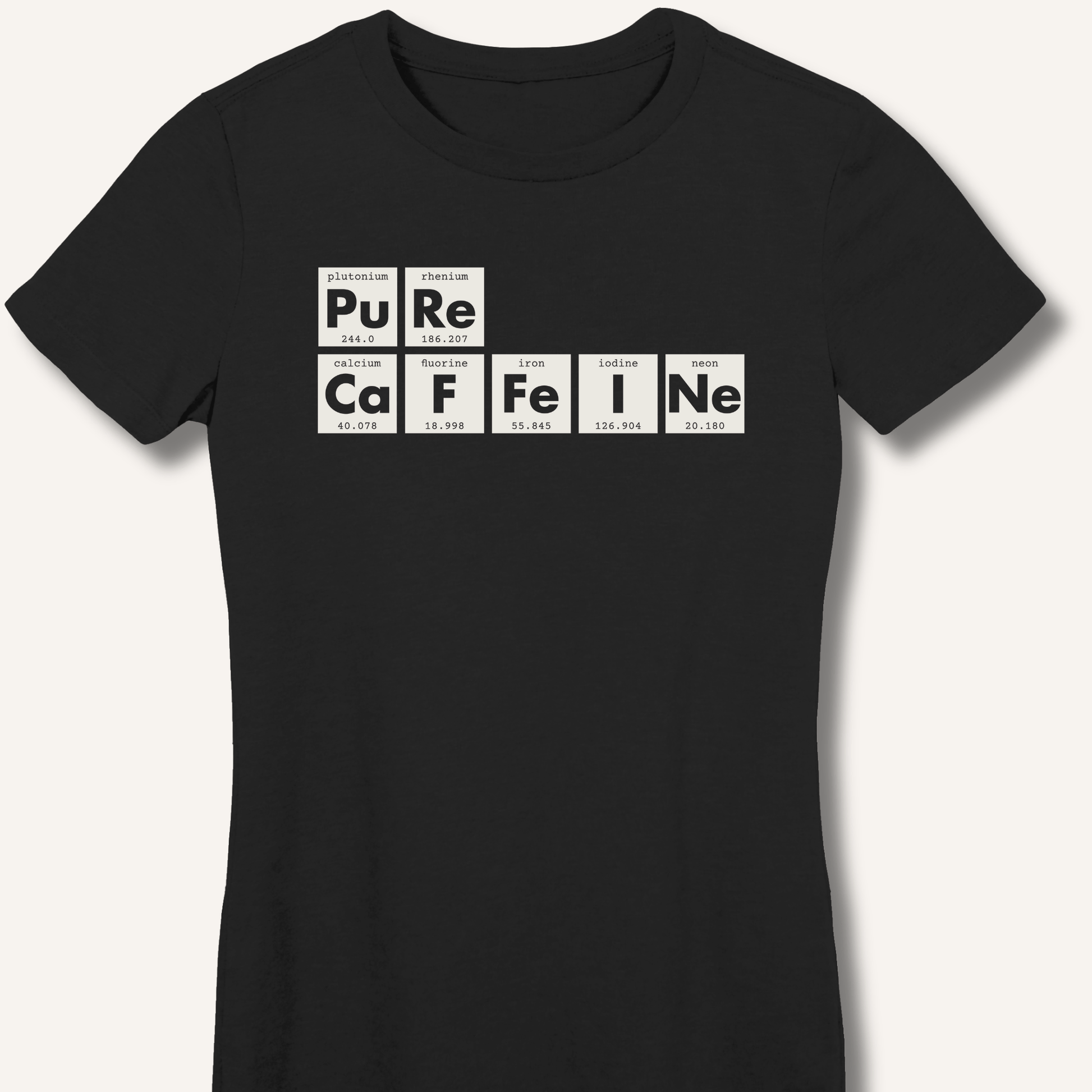 Pure Caffeine Fitted T-Shirt - Sip & Shirt