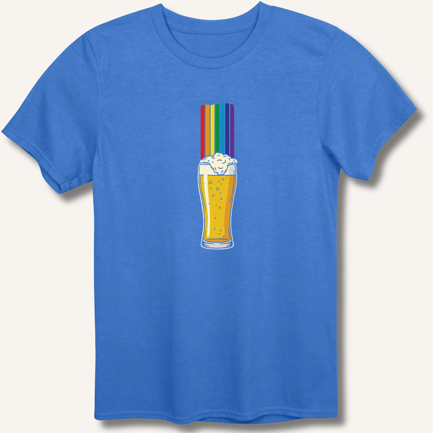 Rainbow Beer Glass T-Shirt - Sip & Shirt