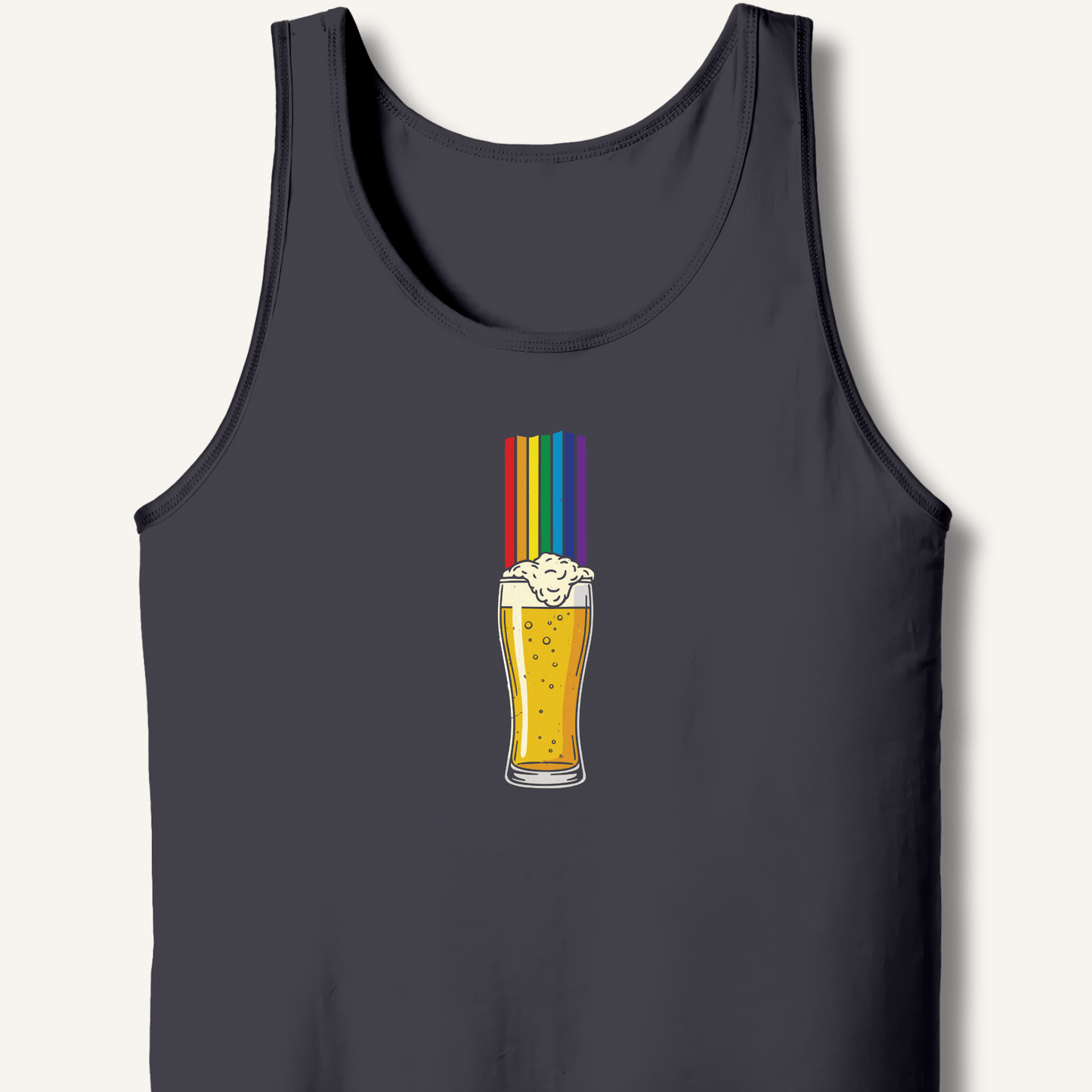 Rainbow Beer Glass Tank - Sip & Shirt
