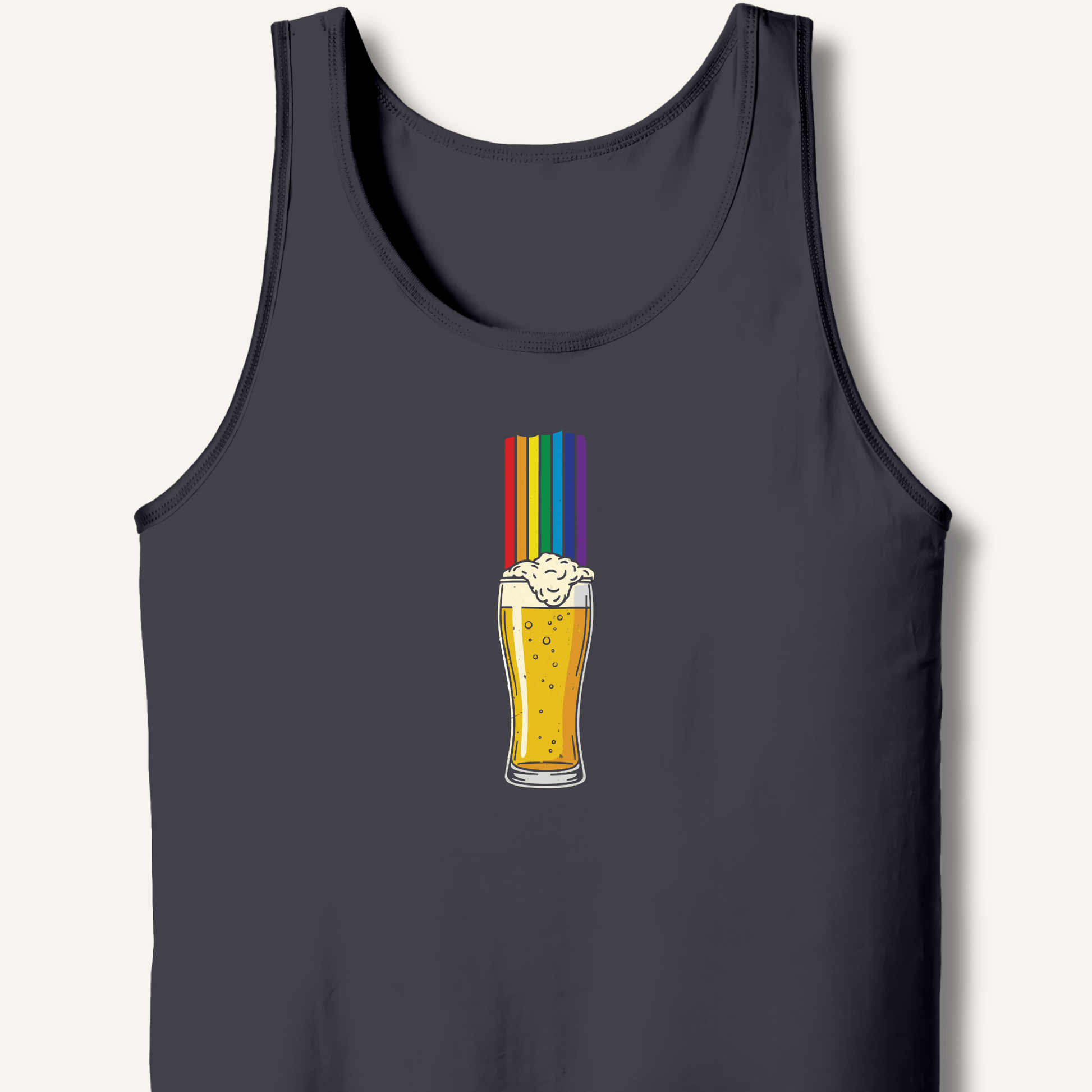 Rainbow Beer Glass Tank - Sip & Shirt