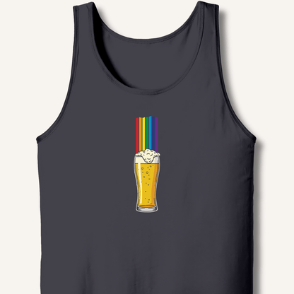Rainbow Beer Glass Tank - Sip & Shirt